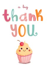 A Big Thank You - Birthday Thank You Card